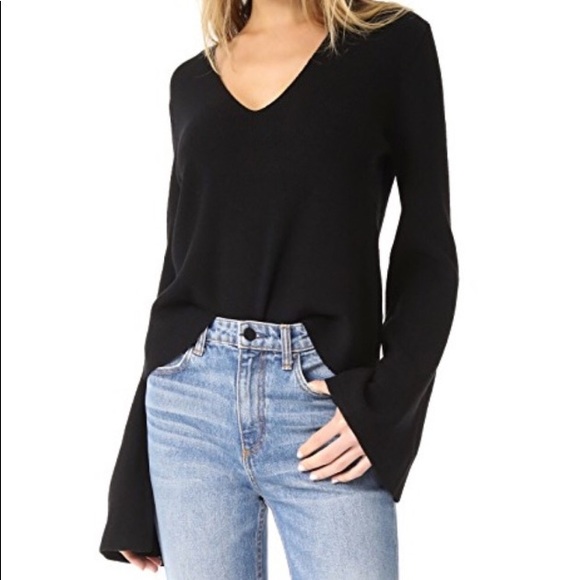 Kendall & Kylie Sweaters - Kendall + Kylie V-Neck Black Sweater